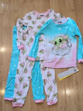 Star Wars Kids Grogu Pink & Teal Pajama Set
